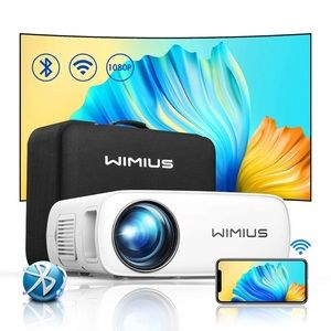 WIMIUS S26 Projector Small High Brightness 550ANSI Lumen 5G & 2.4GWIFI Re...